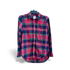 American Eagle, Boyfriend-Fit Plaid Button Down, Size S